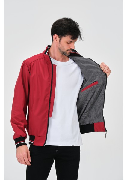 Bordo Içi Gömlek Astarlı Su ve Rüzgar Geçirmez Mevsimlik Erkek Mont fırsatları