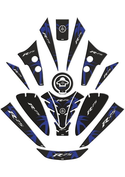 Yamaha R25 2019 - 2022 Uyumlu Tank Pad Set 005