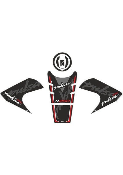 Bajaj Pulsar N250 2022 - 2023 Uyumlu Tank Pad Set 004
