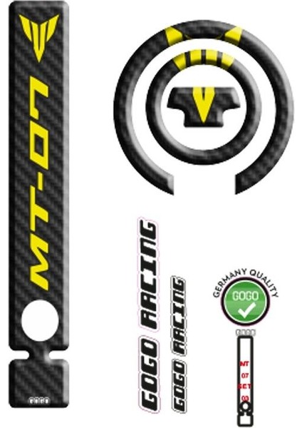 Yamaha MT07 2014 - 2017 Uyumlu Tank Pad 003