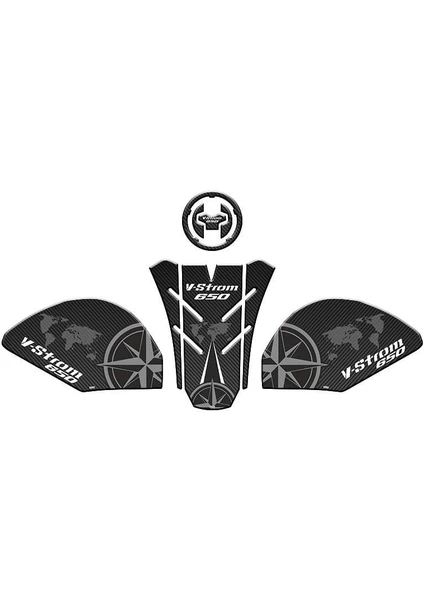 Suzukı V-Strom 650 2021 - 2022 Uyumlu Tank Pad Set 003