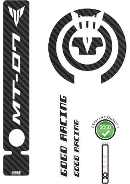 Yamaha MT07 2014 - 2017 Uyumlu Tank Pad 004