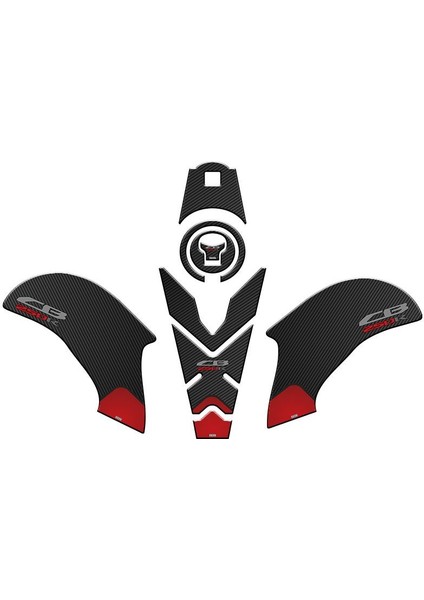 Honda CB250R 2018 - 2023 Uyumlu Tank Pad Set 009