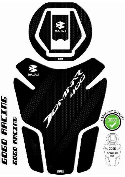 Bajaj Dominar 400 2017 - 2023 Uyumlu Tank Pad