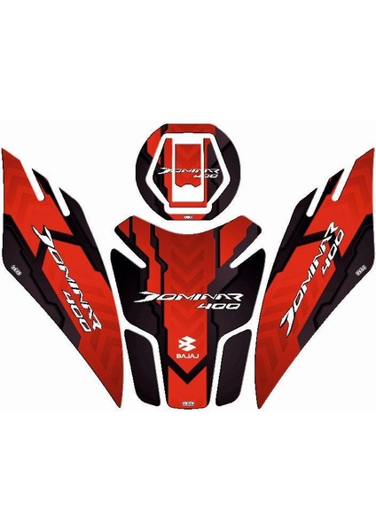 Bajaj Dominar 400 2017 - 2023 Uyumlu Tank Pad Set 004