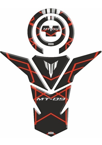Yamaha MT09 2013 - 2018 Uyumlu Tank Pad Set 007