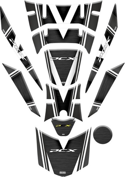 Honda Pcx 2018 - 2020 Uyumlu Tank Pad Set 005