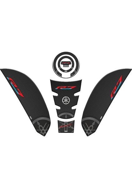 Yamaha R7 2021 - 2022 Uyumlu Tank Pad Set 006
