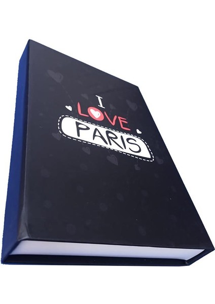 Hatıra Defteri Kilitli Kız Modeli Günlük Defteri Paris Hediye Kutulu 100 Yaprak Çizgili 1 Adet Paris