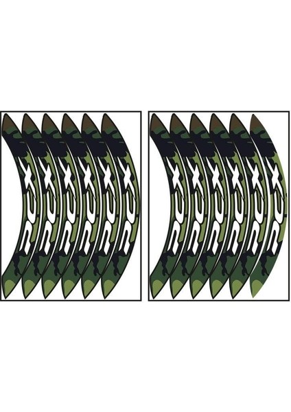 Kamuflaj Yeşil Büyük Honda Pcx Uyumlu Jant Şeridi