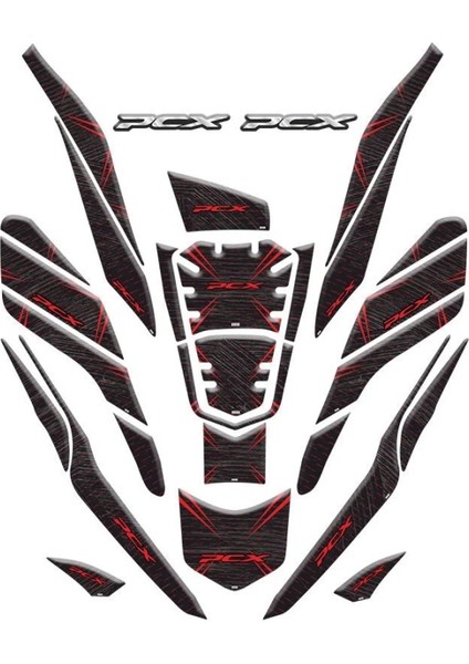 Honda Pcx 2021-2023 Uyumlu Tank Pad Seti 005