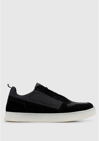 Siyah Deri Erkek Sneaker