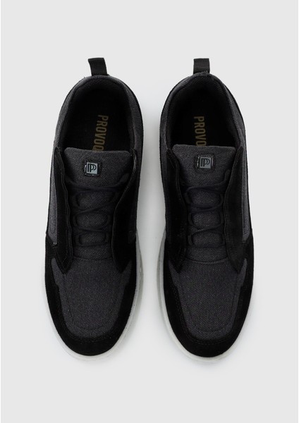 Siyah Deri Erkek Sneaker indirimleri