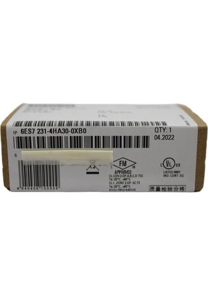 6ES7231-4HA30-0XB0, 6es7 231-4HA30-0XB0 Sımatıc S7-1200, Analog Input, Sb 1231, 1 Aı Ürt Garantisi