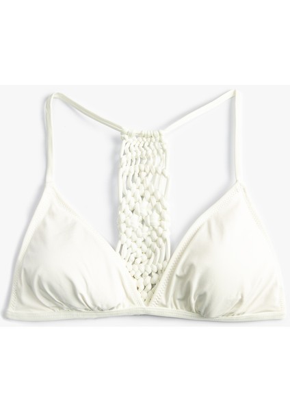 Bikini Üstü Sırtı Makrome Örgü Detaylı