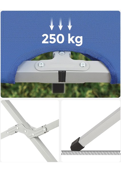 GCB21L Tüv Rheinland Lisanslı 240 kg Taşıma Kapasiteli Portatif Kamp Yatağı, 210X72X45 cm indirimleri
