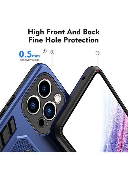 Xstepcase Apple iPhone 13 Pro Max 6.7 Inç Pc + Tpu Anti-Fall Phone Vaka Kickstand Kapağı Parmak Kayışı ile (Yurt Dışından)