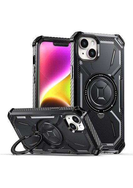 Xstepcase Apple iPhone 13 Için Manyetik Telefon Kılıfı, Pc+Tpu Yüzük Kickstand Telefon Kapağı Magsafe ile Uyumlu (Yurt Dışından)