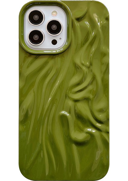 Xstepcase Apple iPhone 13 Pro 6.1 Inç Pleat Tasarım Damla Geçirmez Yumuşak Tpu Geri Koruyucu Kapak Için Parlak Telefon Kılıfı (Yurt Dışından)