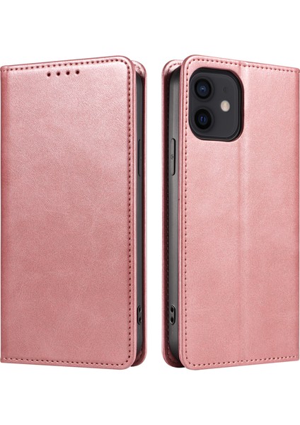 Xstepcase Apple iPhone 12/12 Pro 6.1 Inç Çizgiye Karşı Çizelge Anti Telefon Kılıfı Cüzdan Manyetik Deri Stand Buzağı Doku Telefon Kapağı (Yurt Dışından)