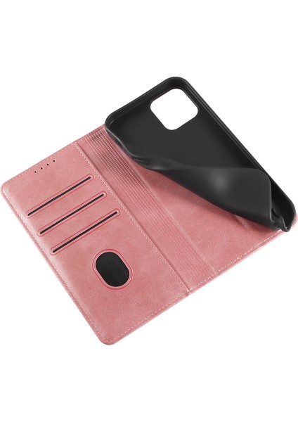 Xstepcase Apple iPhone 12/12 Pro 6.1 Inç Çizgiye Karşı Çizelge Anti Telefon Kılıfı Cüzdan Manyetik Deri Stand Buzağı Doku Telefon Kapağı (Yurt Dışından)
