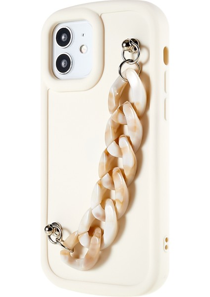 Xstepcase Apple iPhone 12/12 Pro 6.1 Inç Yumuşak Tpu Telefon Kılıf Mat Yüzey Zinciri Bilezik Telefon Kapağı (Yurt Dışından)