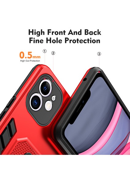 Xstepcase Apple iPhone 11 Halka Kayışı Için Kickstand Cep Telefonu Kılıfı Tpu+Pc Şok Geçirmez Koruyucu Telefon Kapağı (Yurt Dışından)