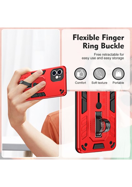 Xstepcase Apple iPhone 11 Halka Kayışı Için Kickstand Cep Telefonu Kılıfı Tpu+Pc Şok Geçirmez Koruyucu Telefon Kapağı (Yurt Dışından)