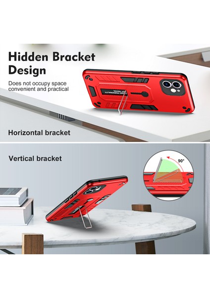 Xstepcase Apple iPhone 11 Halka Kayışı Için Kickstand Cep Telefonu Kılıfı Tpu+Pc Şok Geçirmez Koruyucu Telefon Kapağı (Yurt Dışından)