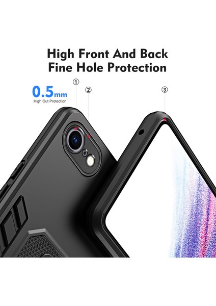 Xstepcase Apple iPhone 7/8 4.7 Inç / Se (2020) / Se (2022) Pc + Tpu Kickstand Telefon Kasası Parmak Kavrama Koruyucu Kapak (Yurt Dışından)