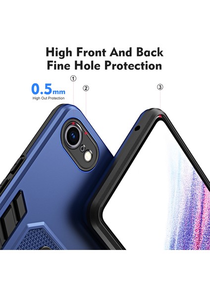 Xstepcase Apple iPhone 7/8 4.7 Inç / Se (2020) / Se (2022) Pc + Tpu Kickstand Telefon Kasası Parmak Kavrama Koruyucu Kapak (Yurt Dışından)