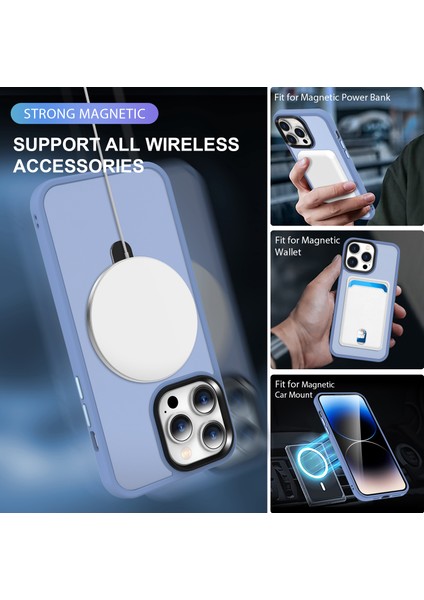 Xstepcase Apple iPhone 13 Pro 6.1 Inç Manyetik Telefon Kılıfı Için Magsafe Pc+Tpu Ring Kickstand Cover ile Uyumlu (Yurt Dışından)
