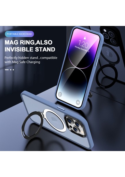 Xstepcase Apple iPhone 13 Pro 6.1 Inç Manyetik Telefon Kılıfı Için Magsafe Pc+Tpu Ring Kickstand Cover ile Uyumlu (Yurt Dışından)