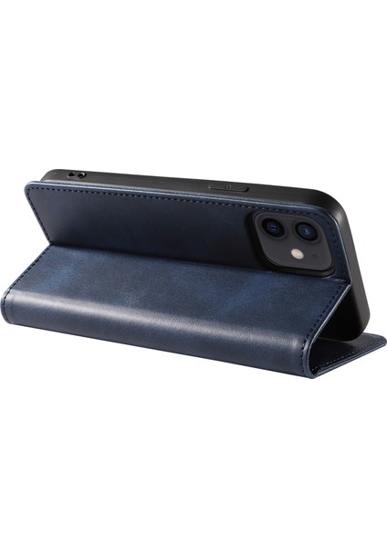 Xstepcase Apple iPhone 12/12 Pro 6.1 Inç Çizgiye Karşı Çizelge Anti Telefon Kılıfı Cüzdan Manyetik Deri Stand Buzağı Doku Telefon Kapağı (Yurt Dışından)