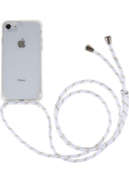 Xstepcase Apple iPhone 7/8 / Se (2020) / Se (2022) Için Geri Kasa, Düşme Koruması Açık Tpu+Akrilik Telefon Kapağı Lanyard ile (Yurt Dışından)