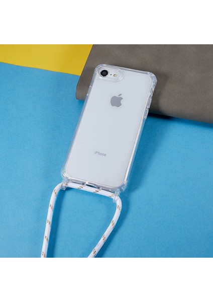 Xstepcase Apple iPhone 7/8 / Se (2020) / Se (2022) Için Geri Kasa, Düşme Koruması Açık Tpu+Akrilik Telefon Kapağı Lanyard ile (Yurt Dışından)