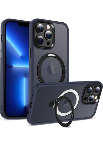 Xstepcase Apple iPhone 13 Pro Max Için 6.7 Inç Manyetik Görünmez Kickstand Telefon Kılıfı Pc+Tpu Damla Koruma Kapağı Magsafe ile Uyumlu (Yurt Dışından)