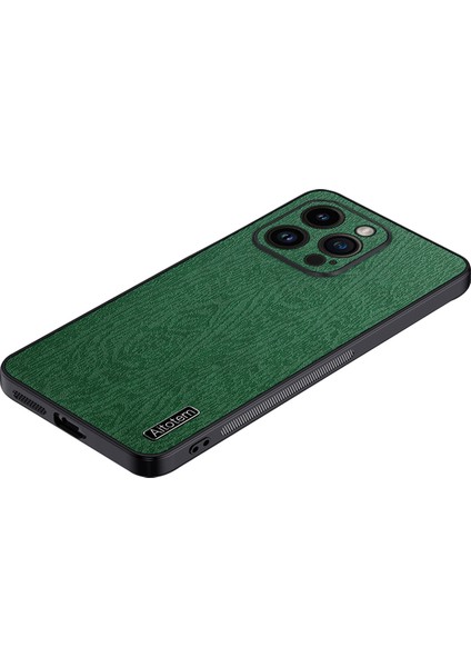 Xstepcase Apple iPhone 13 Pro Max Için Ahşap Tahıl Telefon Kılıfı Kamera Lens Koruyucu ile Kabuklu Pu Deri Pc Tpu Kabuk (Yurt Dışından)