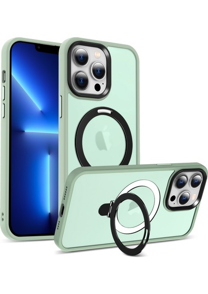 Xstepcase Apple iPhone 13 Pro 6.1 Inç Manyetik Telefon Kılıfı Için Magsafe Pc+Tpu Ring Kickstand Cover ile Uyumlu (Yurt Dışından)