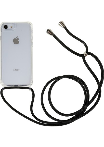 Xstepcase Apple iPhone 7/8 / Se (2020) / Se (2022) Için Geri Kasa, Düşme Koruması Açık Tpu+Akrilik Telefon Kapağı Lanyard ile (Yurt Dışından)
