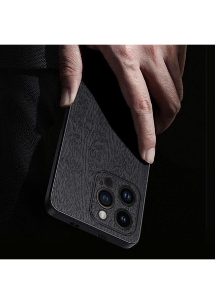 Xstepcase Apple iPhone 13 Pro Max Için Ahşap Tahıl Telefon Kılıfı Kamera Lens Koruyucu ile Kabuklu Pu Deri Pc Tpu Kabuk (Yurt Dışından)