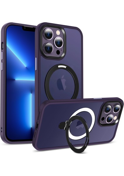Xstepcase Apple iPhone 13 Pro 6.1 Inç Manyetik Telefon Kılıfı Için Magsafe Pc+Tpu Ring Kickstand Cover ile Uyumlu (Yurt Dışından)