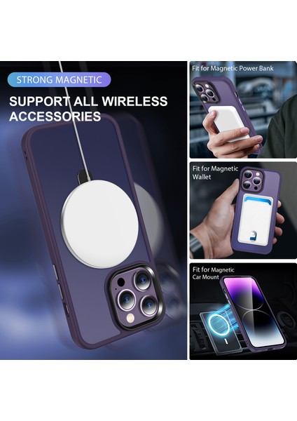 Xstepcase Apple iPhone 13 Pro 6.1 Inç Manyetik Telefon Kılıfı Için Magsafe Pc+Tpu Ring Kickstand Cover ile Uyumlu (Yurt Dışından)
