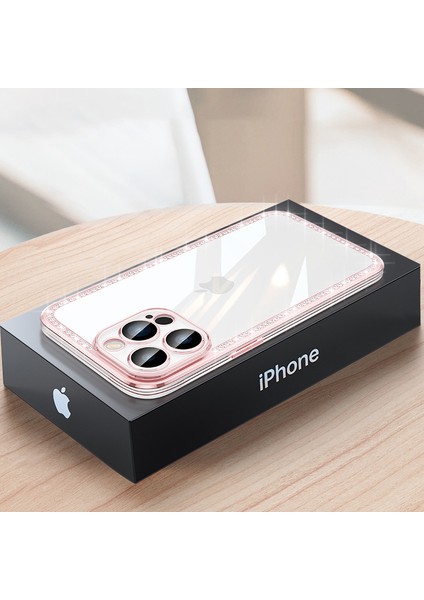 Xstepcase Apple iPhone 13 Pro 6.1 Inç Elektrapan Çerçeve Telefon Kılıfı Tpu+Pc Telefon Kapağı Kamera Koruması ve Rhinestone Dekoru (Yurt Dışından)