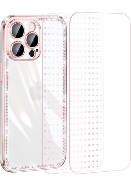 Xstepcase Apple iPhone 13 Pro 6.1 Inç Elektrapan Çerçeve Telefon Kılıfı Tpu+Pc Telefon Kapağı Kamera Koruması ve Rhinestone Dekoru (Yurt Dışından)