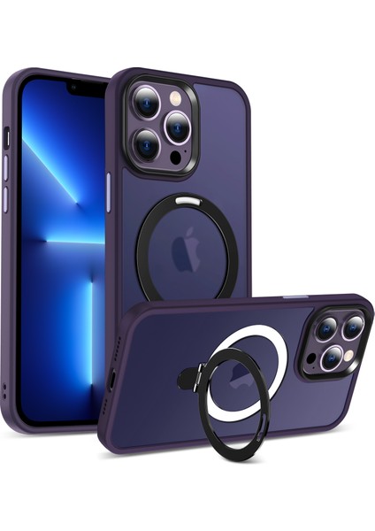 Xstepcase Apple iPhone 13 Pro Max Için 6.7 Inç Manyetik Görünmez Kickstand Telefon Kılıfı Pc+Tpu Damla Koruma Kapağı Magsafe ile Uyumlu (Yurt Dışından)