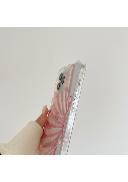 Xstepcase Apple iPhone 13 Pro Max Için 6.7 Inç Glitter Star Epoksi Telefon Kılıfı Yumuşak Tpu Deniz Kabuğu Şok Geçirmez Kapak (Yurt Dışından)
