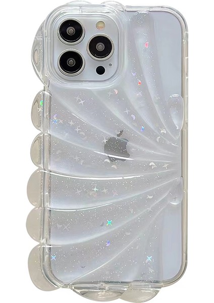 Xstepcase Apple iPhone 13 Pro 6.1 Inç Deniz Kabuğu Tarzı Telefon Kılıfı Yumuşak Tpu Glitter Epoksi Yıldız Koruyucu Kapak (Yurt Dışından)