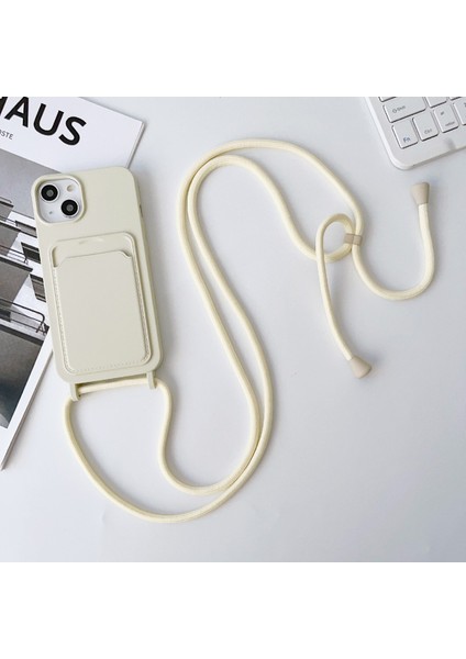 Xstepcase Apple iPhone 13 6.1 Inç Telefon Kasası Için Önleyici Sıvı Sıvı Silikon Koruyucu Kapak Kart Yuvası, Kayış (Yurt Dışından)