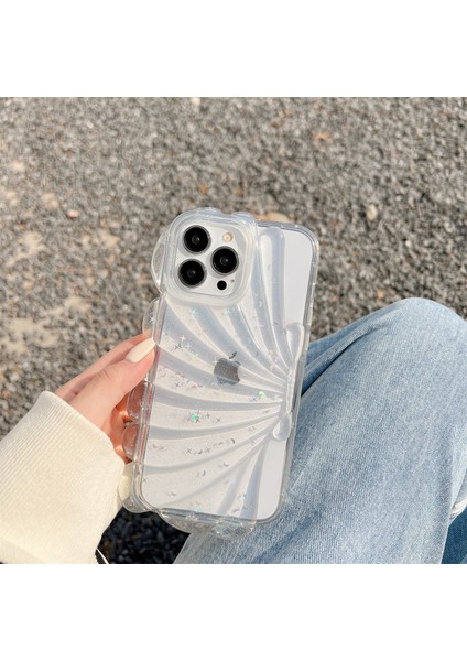 Xstepcase Apple iPhone 13 Pro 6.1 Inç Deniz Kabuğu Tarzı Telefon Kılıfı Yumuşak Tpu Glitter Epoksi Yıldız Koruyucu Kapak (Yurt Dışından)